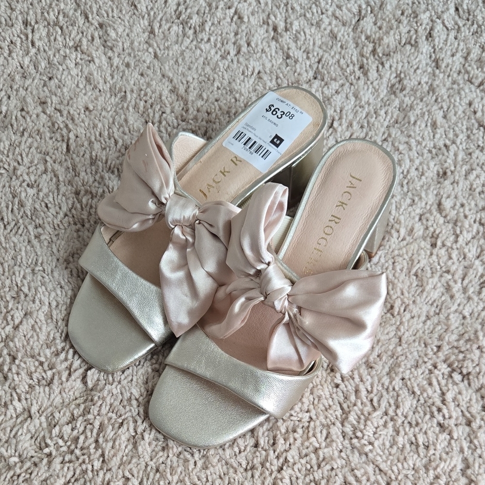 Jack Rogers Gold‎ Bow Sandals